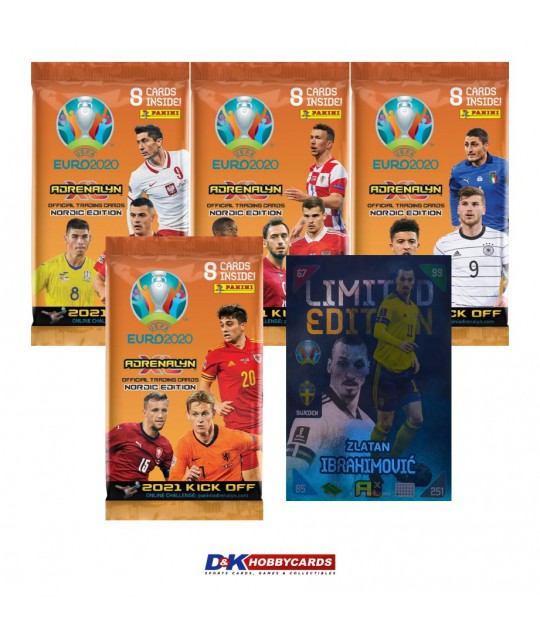 UEFA EURO 2020 KICK OFF 2021 Limited Edition Zlatan Ibrahimovic (Sweden) + 4 kaardipakki
